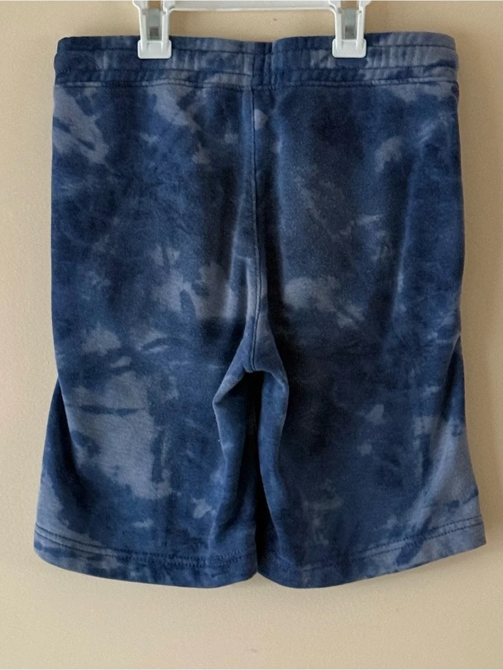 Old Boys Navy Tie-Dye Tee & Shorts Set - Navy Blue, Size L(10-12)